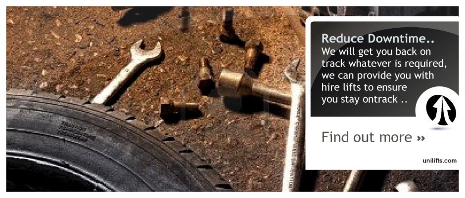 Reduce Downtime.. We will get you back on track whatever is required, we can provide you with hire lifts to ensure you stay ontrack .